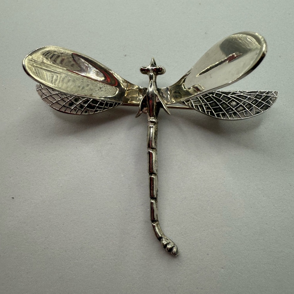 Silver Dragonfly Brooch